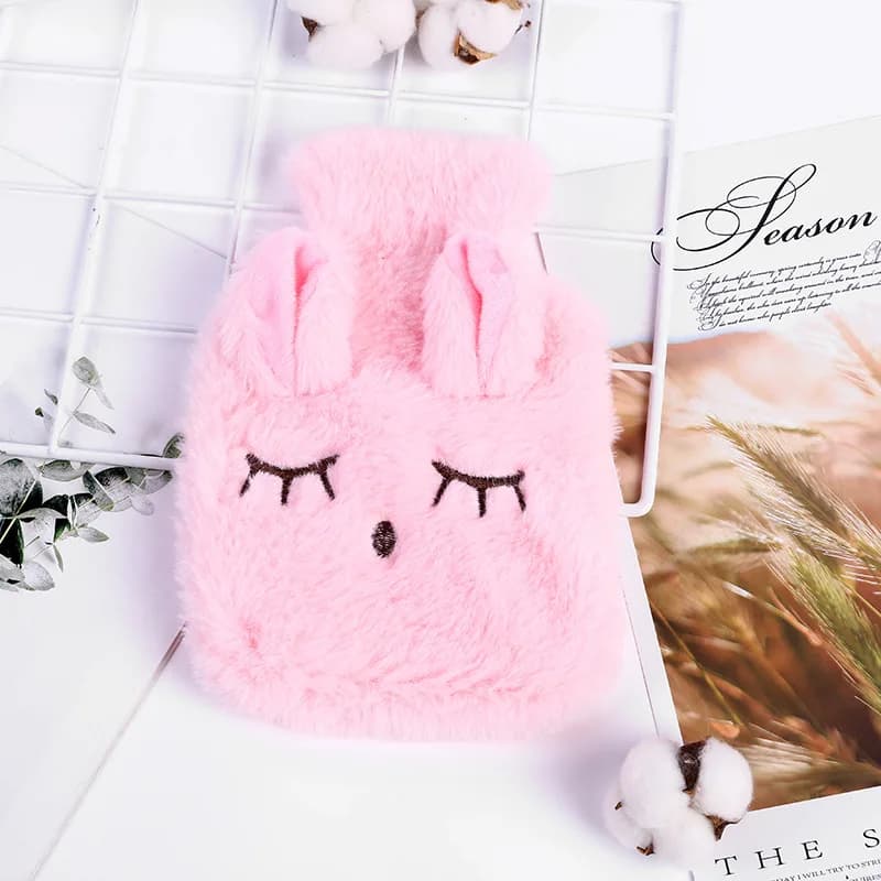 Bouillotte peluche rose mignonne