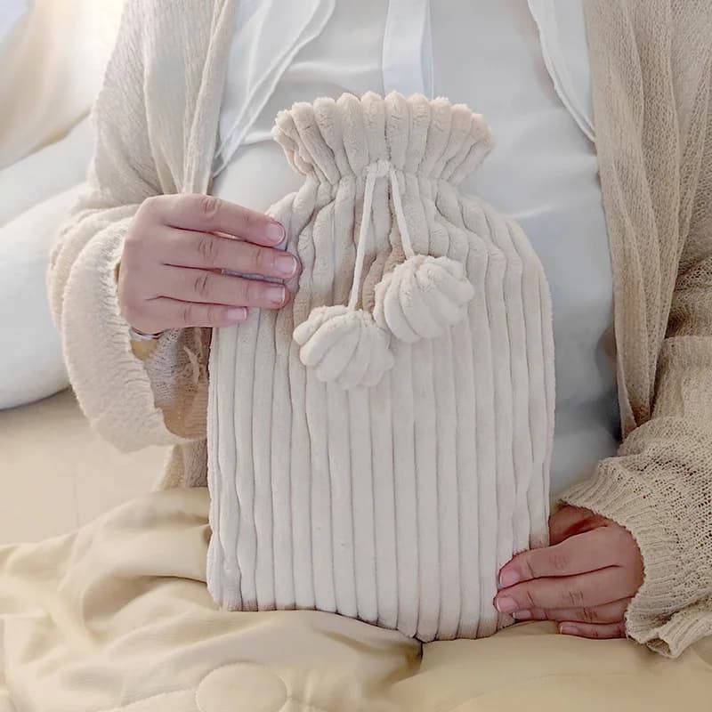 Bouillotte blanche chaleureuse